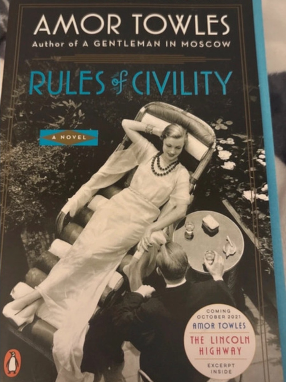 Rules of Civility by - Black & Teal Cover